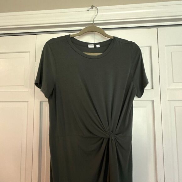 Gap twist front green tencel dress size M - Picture 4 of 10